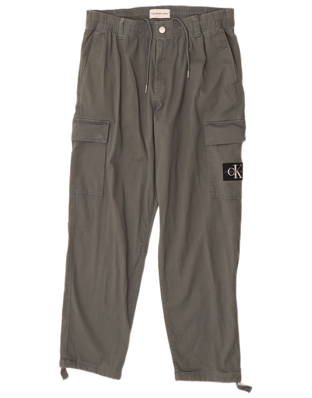 Calvin Klein Pantalones Cargo Peggados Para Hombre W34 L32 Algodón Gris