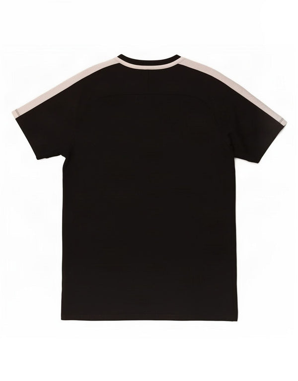 Camiseta Nike Dri Fit para hombre Top medio negro color block Poliéster