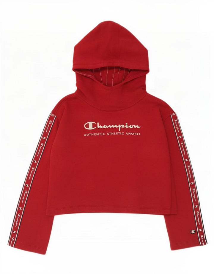 Champion Sudadera Crop Graphic para Mujer UK 14 Medium Red