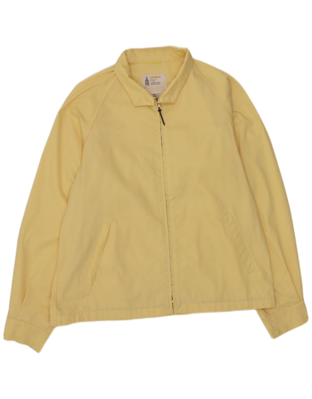 LONDON FOG Chaqueta Bomber para Hombre UK 42 XL Algodón Amarillo