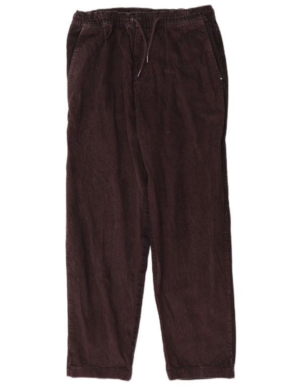 Quiksilver Mens Straight Corduroy Trousers Medium W32 L28 Brown Cotton