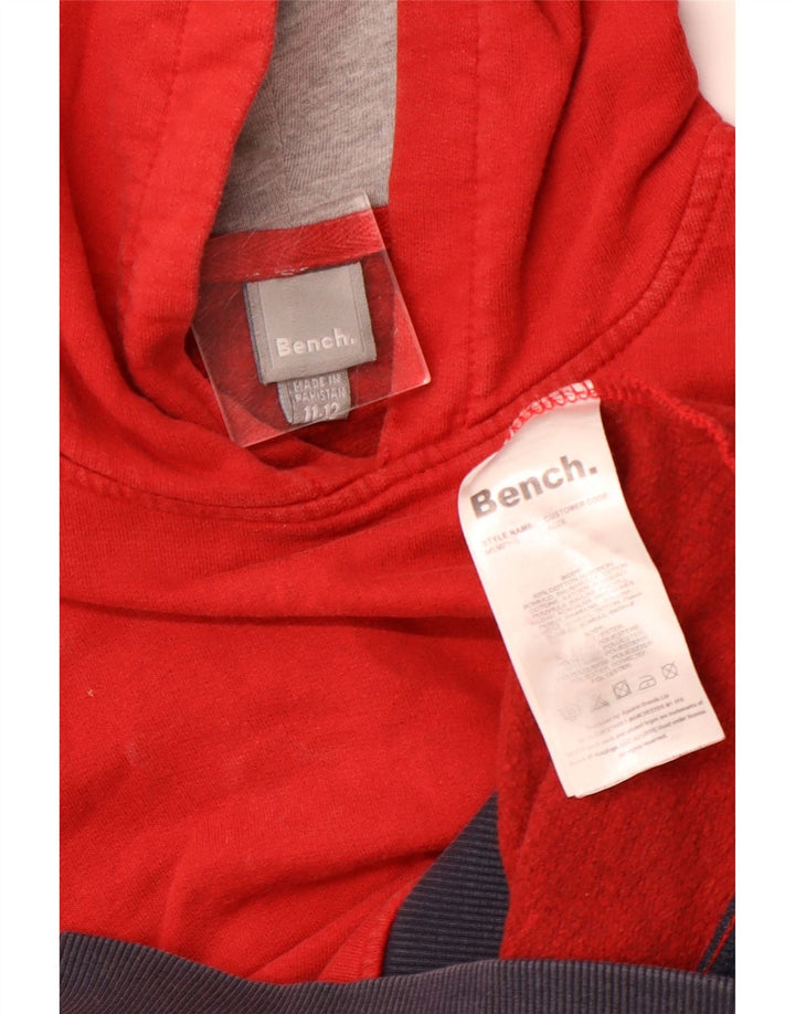 BENCH Jersey con capucha estampada para niños 11-12 años Algodón rojo