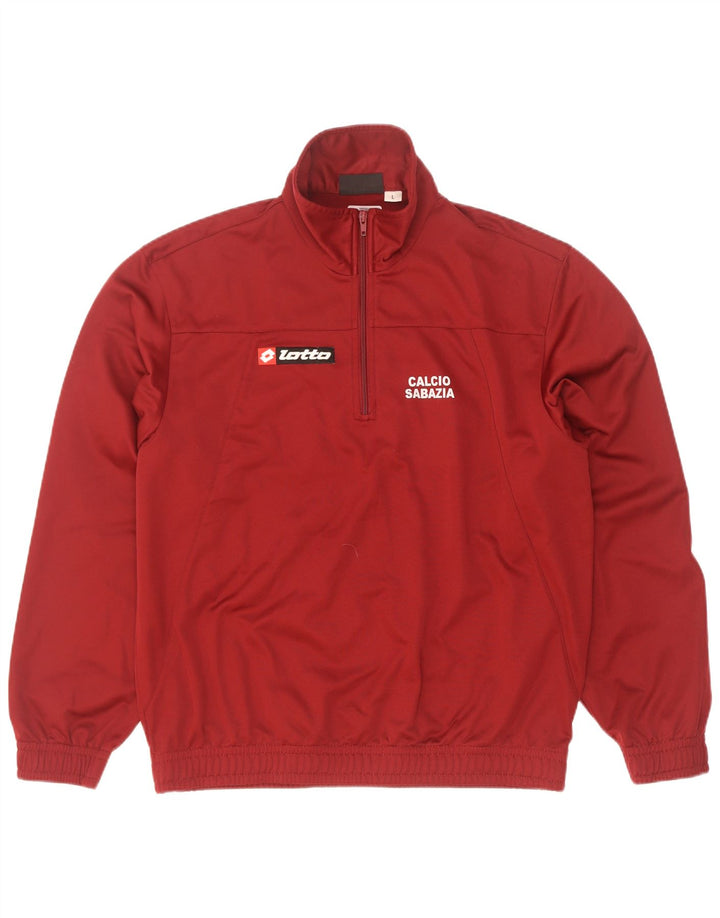 Lotto Mens Jersey Chándal Top Chaqueta Grande Borgoña