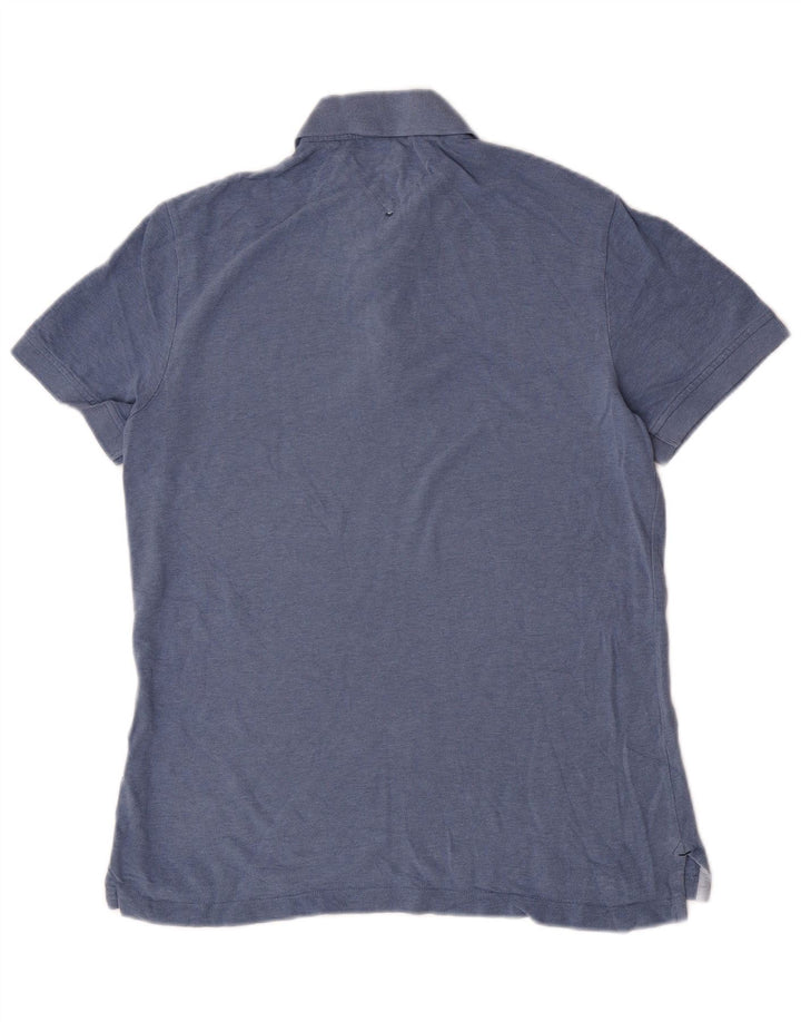 Tommy Hilfiger Polo de ajuste personalizado para hombre de algodón azul medio