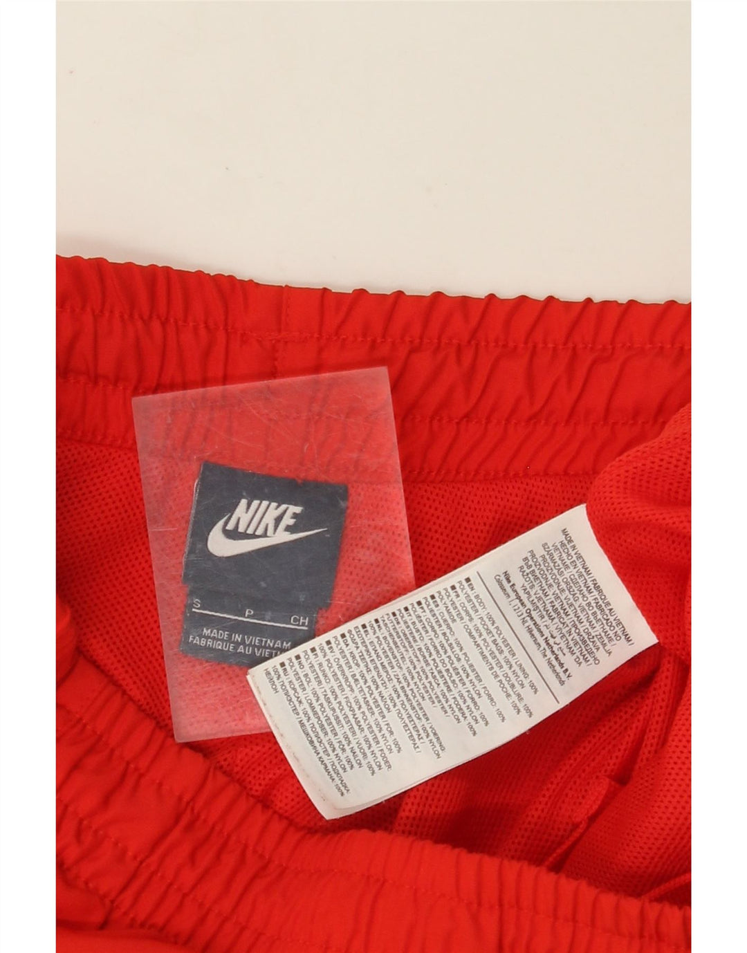 NIKE Pantalones cortos deportivos con gráficos para hombre, poliéster rojo pequeño