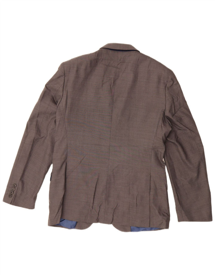 MARKS & SPENCER Chaqueta tipo blazer de 2 botones entallada para hombre UK 38 Gris medio