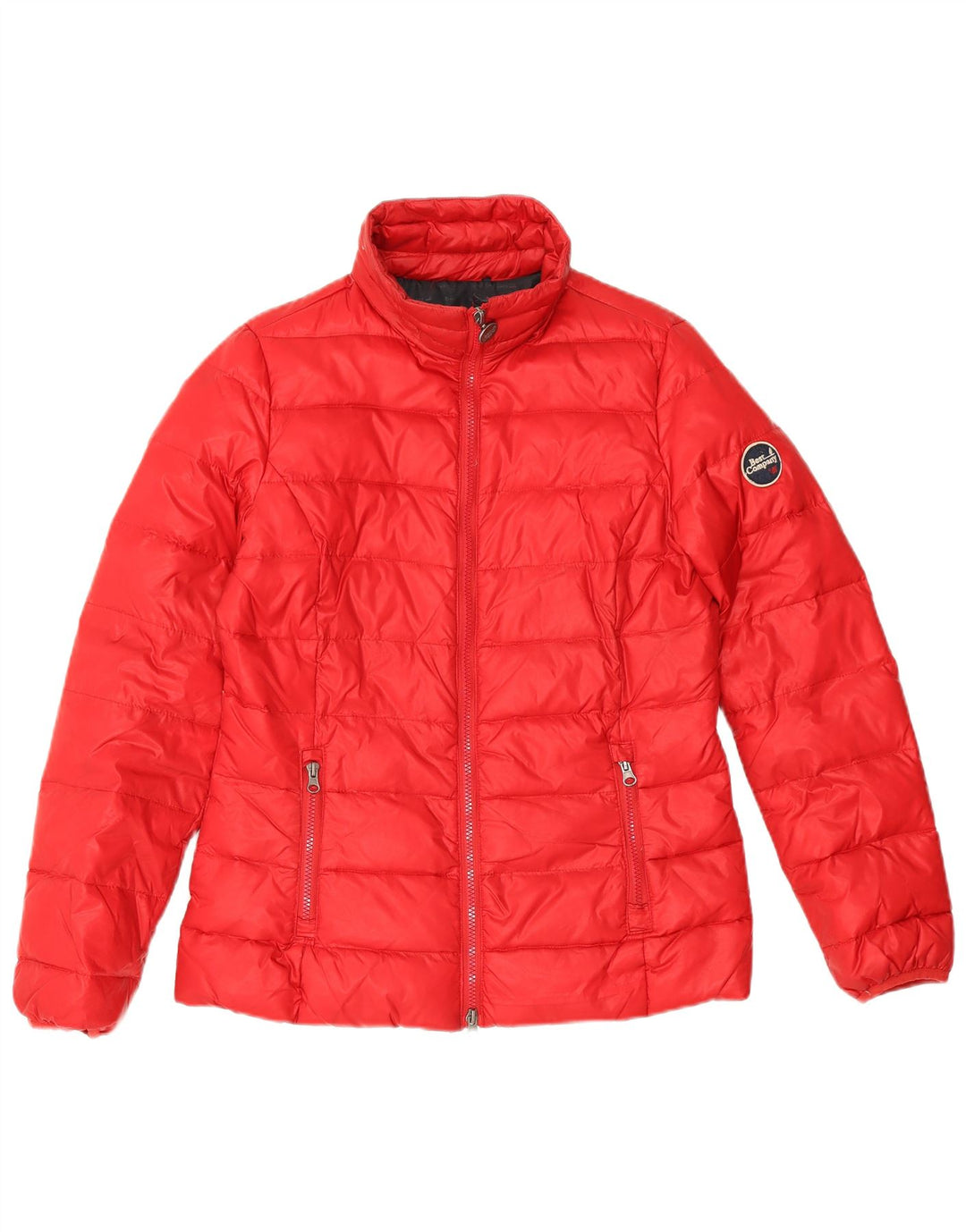 Best Company Chaqueta acolchada con capucha para mujer UK 44 Medium Red Nylon