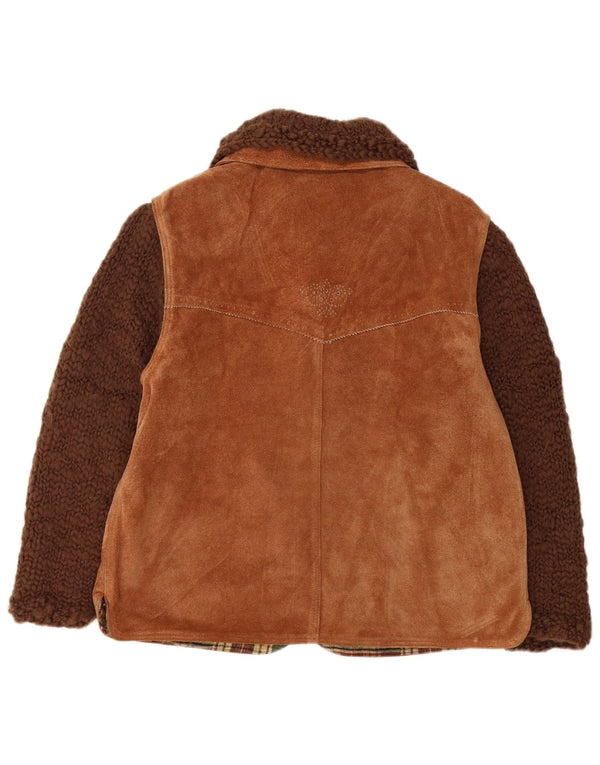 Chaqueta De Ante Mujer Conbipel IT 44 Cuero Marrón Medio
