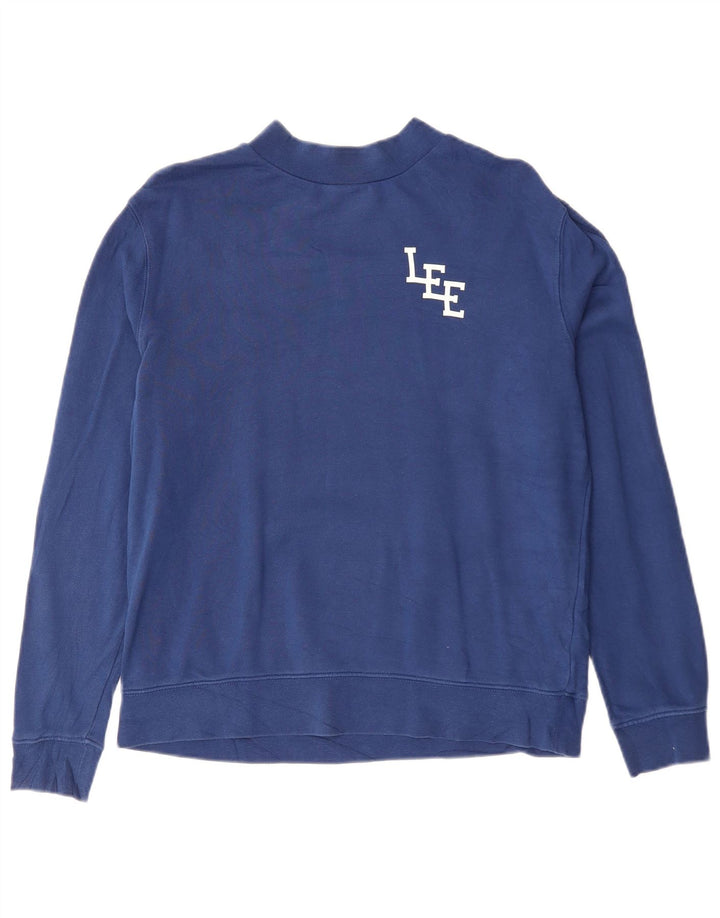 Lee - Sudadera de corte regular para mujer, talla S, algodón azul marino