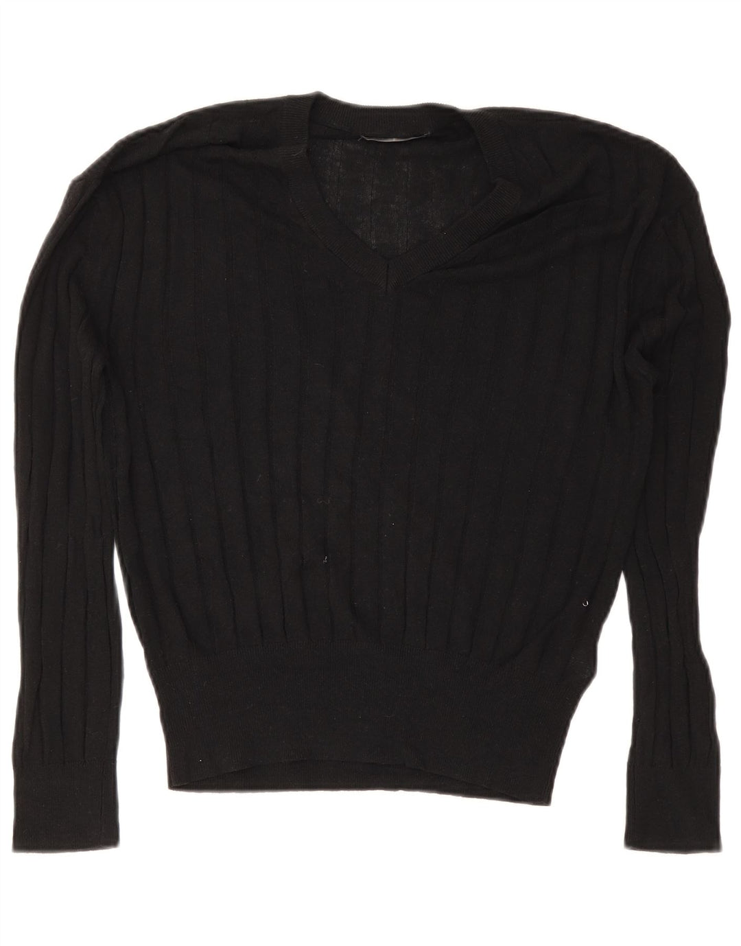 Marks & Spencer Jersey con cuello en V para mujer UK 44 Viscosa negra mediana