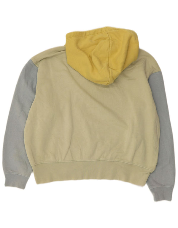 Nike Jersey con capucha extragrande para mujer UK 6 XS Amarillo Colorblock Algodón