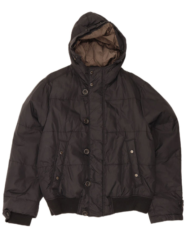 Chaqueta acolchada con capucha para hombre Henry Cottons IT 52 XL Poliamida negra
