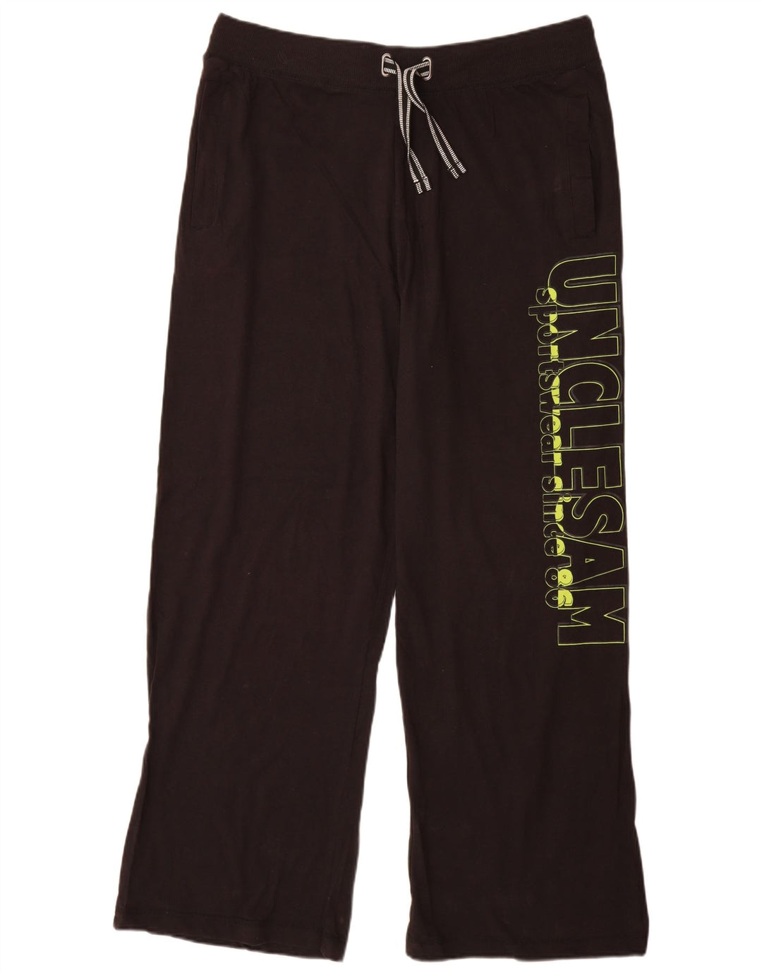 Tío Sam Pantalones de chándal gráficos para hombre 2XL Algodón negro