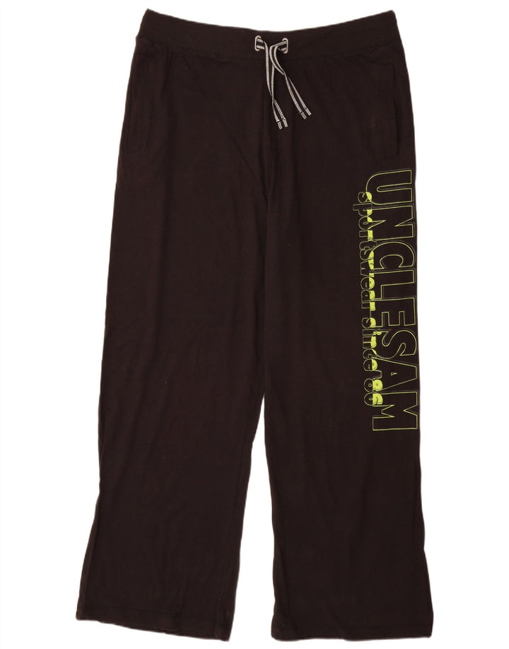 Tío Sam Pantalones de chándal gráficos para hombre 2XL Algodón negro