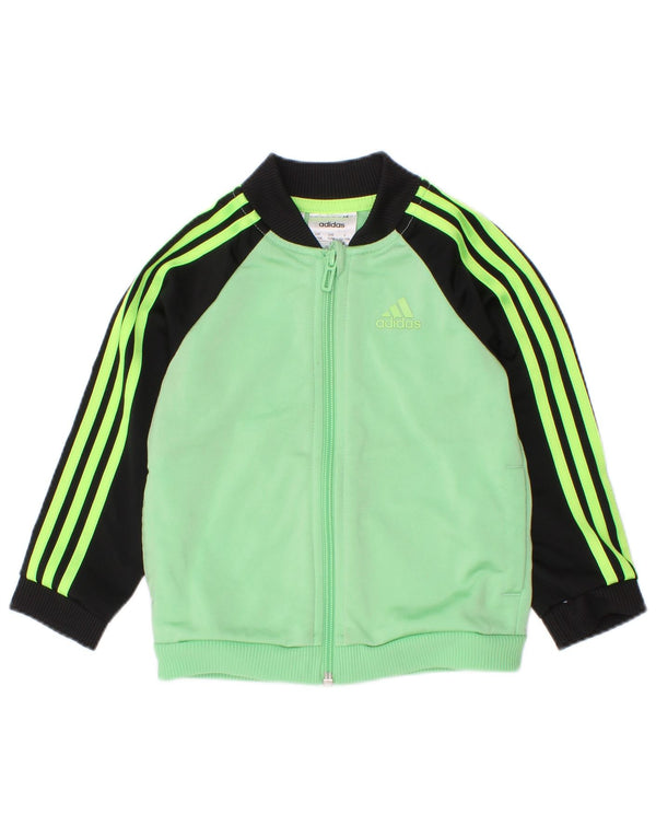 Adidas - Chaqueta de chándal para bebé niño, 12-18 meses, color verde