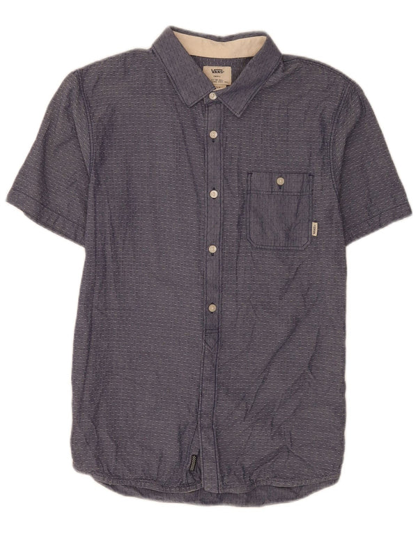 Camisa Vans Regular Fit De Manga Corta De Algodón Con Motivos Azules Pequeños