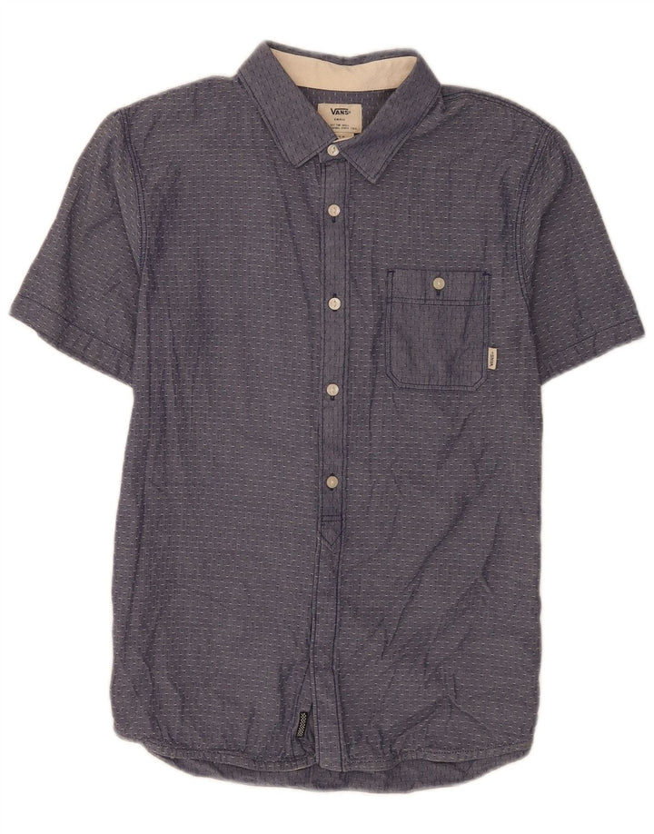 Camisa Vans Regular Fit De Manga Corta De Algodón Con Motivos Azules Pequeños