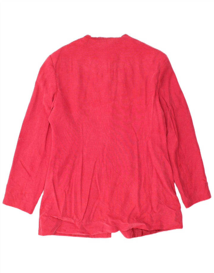 Monsoon Chaqueta tipo blazer de 5 botones para mujer UK 44 Viscosa roja mediana