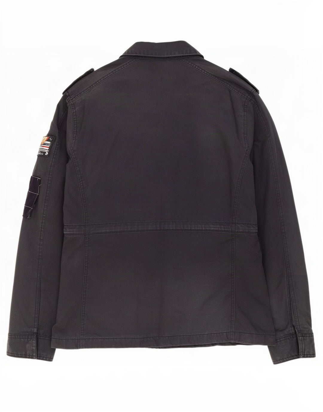 Superdry Chaqueta militar para hombre ES 38 Mediana Algodón negro