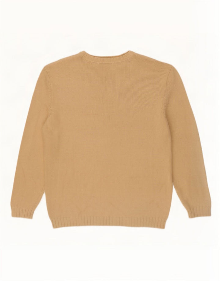 Marks & Spencer - Jersey con cuello en V para hombre, talla grande, algodón beige
