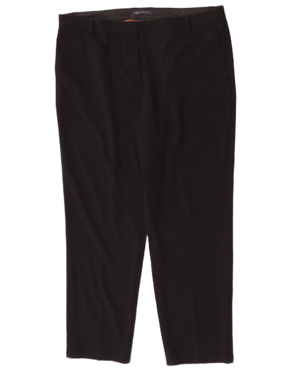Marks & Spencer Pantalones informales ajustados para mujer UK 18 XL W38 L29 Negro
