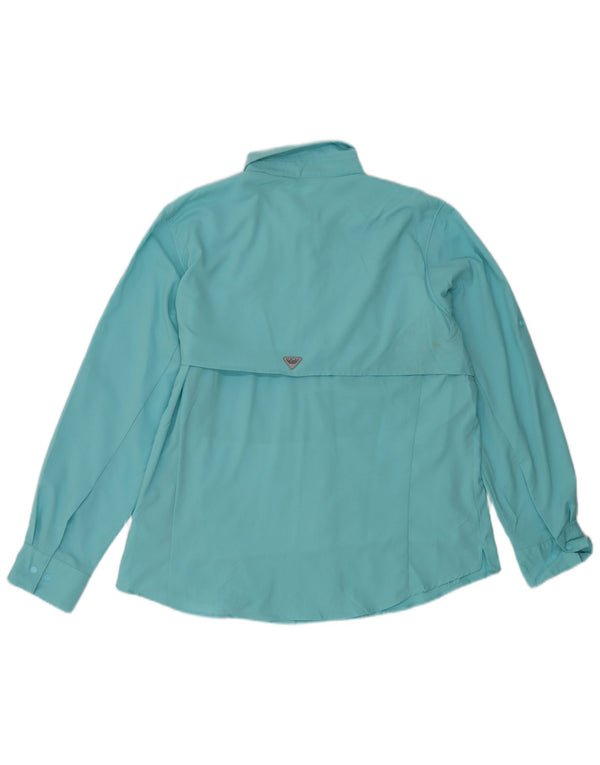 Camisa Columbia Mujer ES 40 XL Poliéster Turquesa