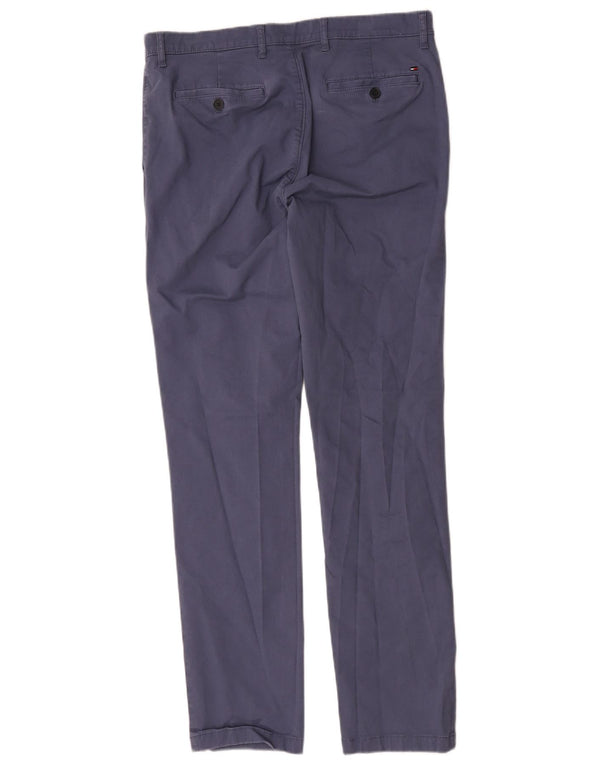 Tommy Hilfiger Pantalones chinos elásticos y ajustados para hombre W34 L34 Algodón azul