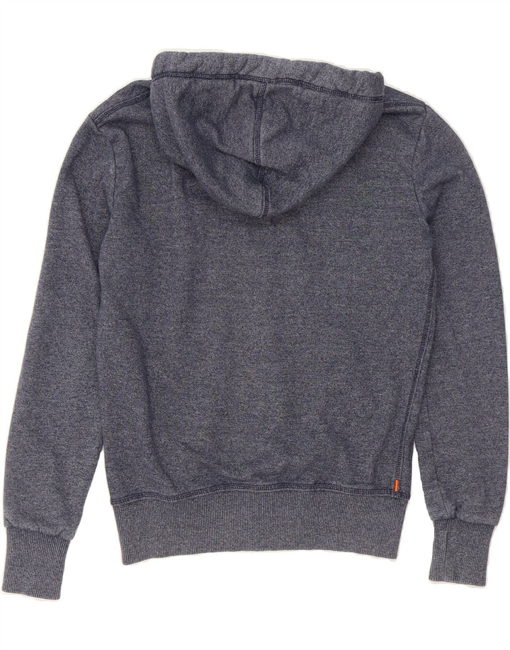 SUPERDRY Mens Zip Hoodie Sweater Small Navy Blue Cotton Vintage Superdry and Second-Hand Superdry from Messina Hembry 