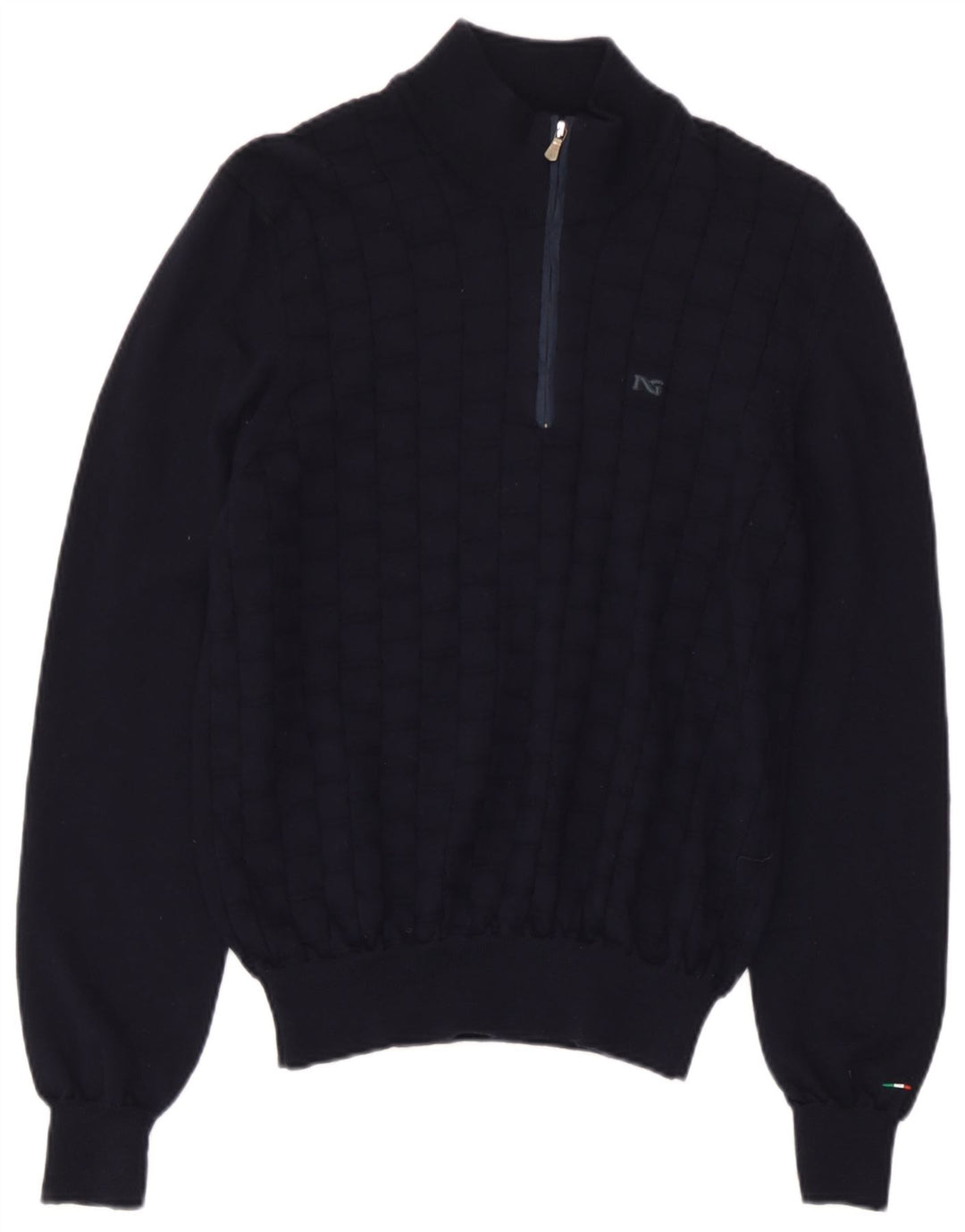 Suéter tipo jersey con cuello y cremallera para hombre IT 48 Medium