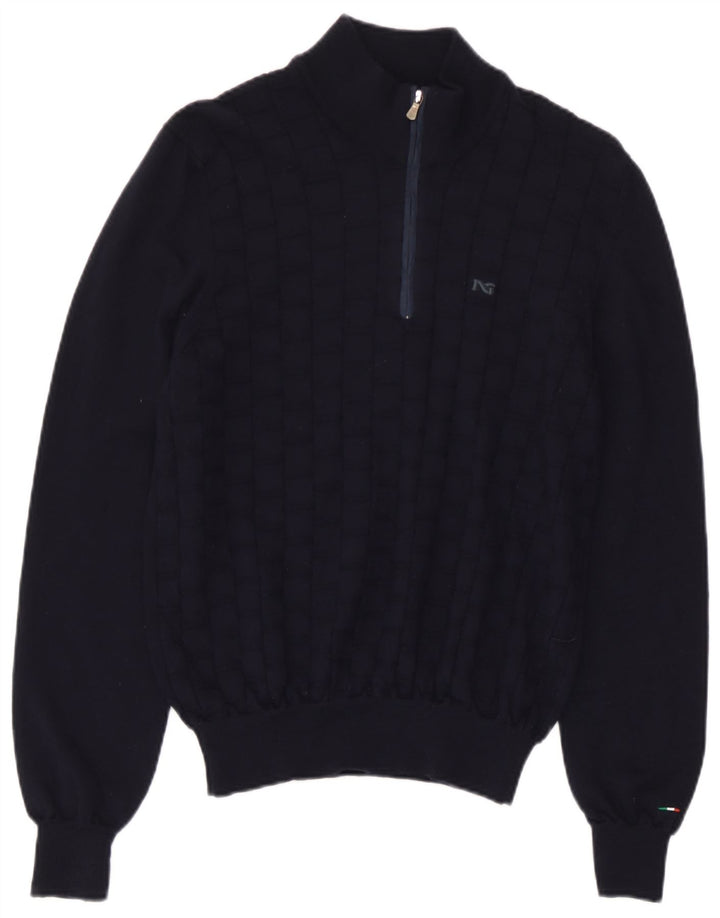 Suéter tipo jersey con cuello y cremallera para hombre IT 48 Medium