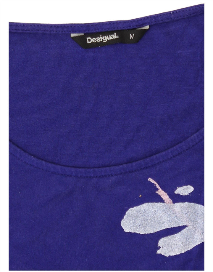 Desigual Blusa sin mangas para mujer Top Reino Unido 12 Azul medio Floral