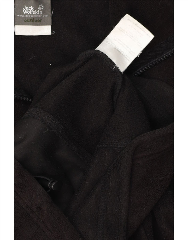 JACK WOLFSKIN Mens Fleece Jacket UK 38 Medium Black Polyester