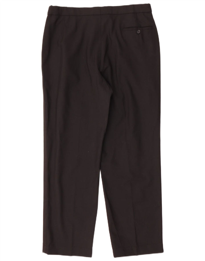 Marks & Spencer Pantalón de traje con pinzas para hombre W36 L31 Lana negra