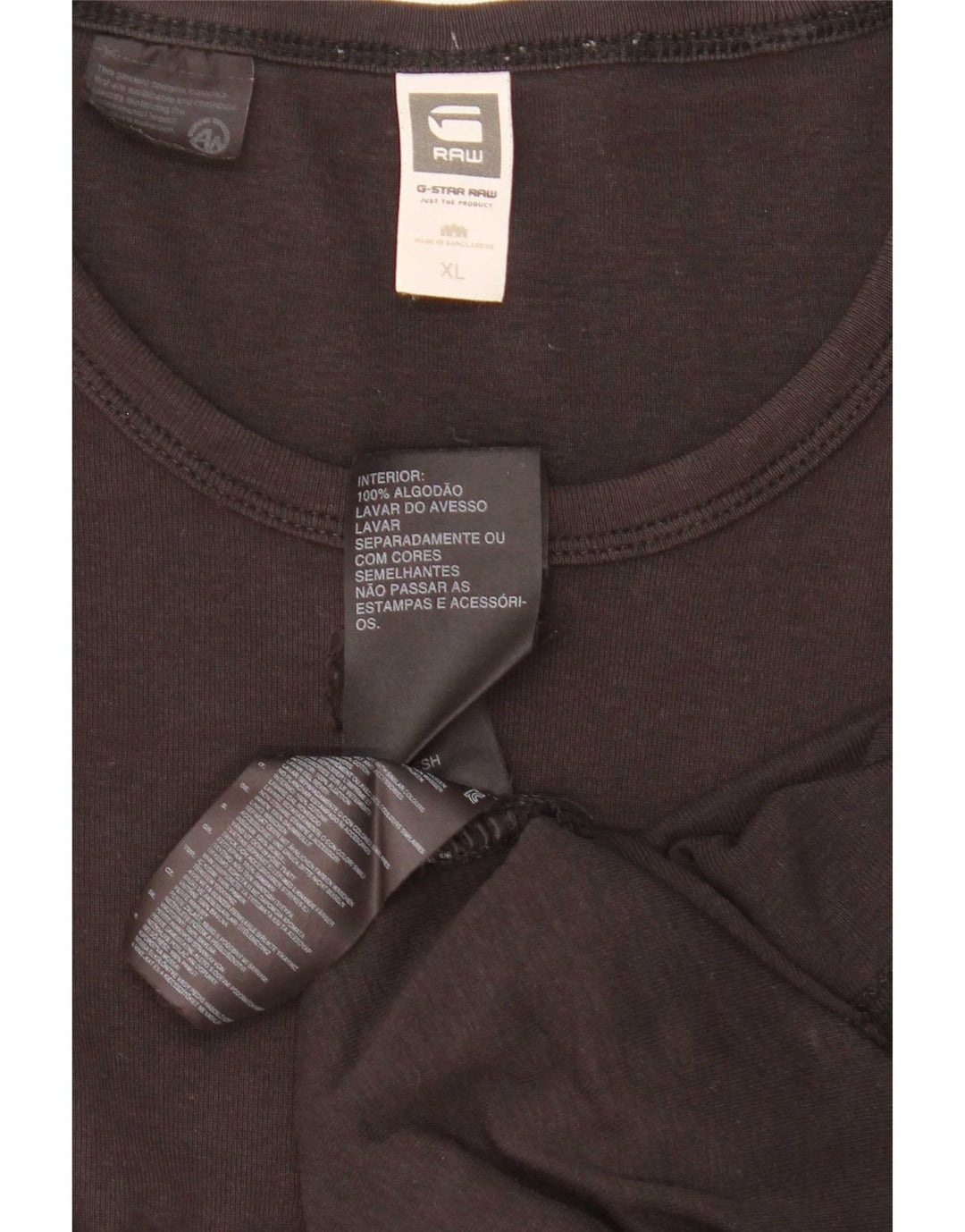 G-Star Hombre Top Manga Larga XL Algodón Negro