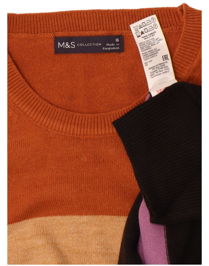 Marks & Spencer Suéter de Cuello Redondo para Mujer UK 46 Grande Multicolor