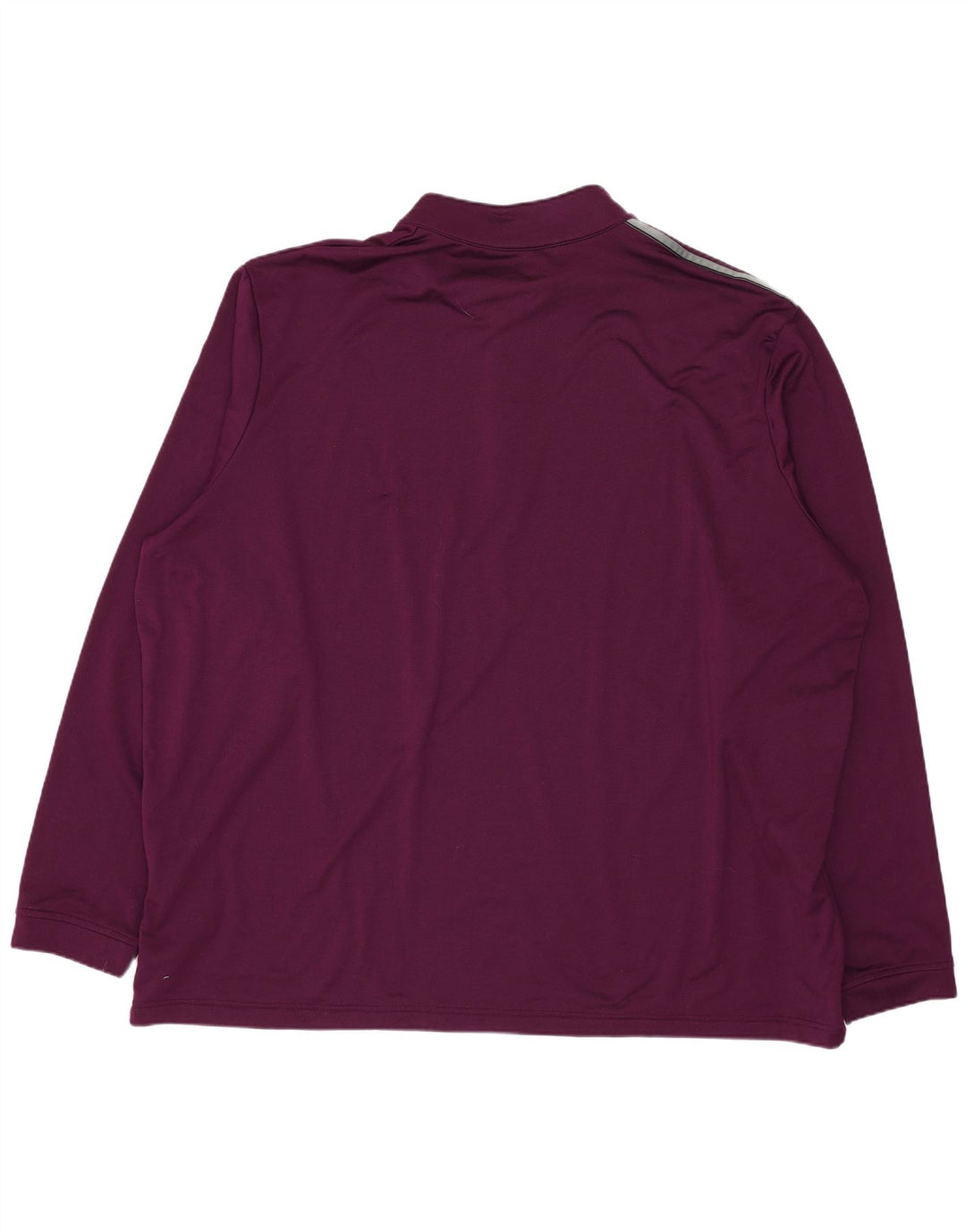 Adidas Mens Zip Neck Jersey Chándal Top 2XL Poliéster Púrpura