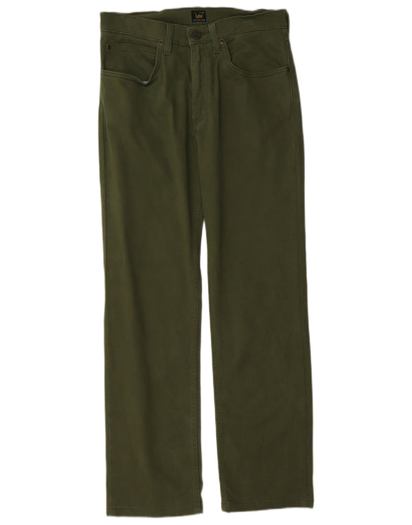 Pantalones informales rectos Lee para hombre W30 L30 Algodón verde