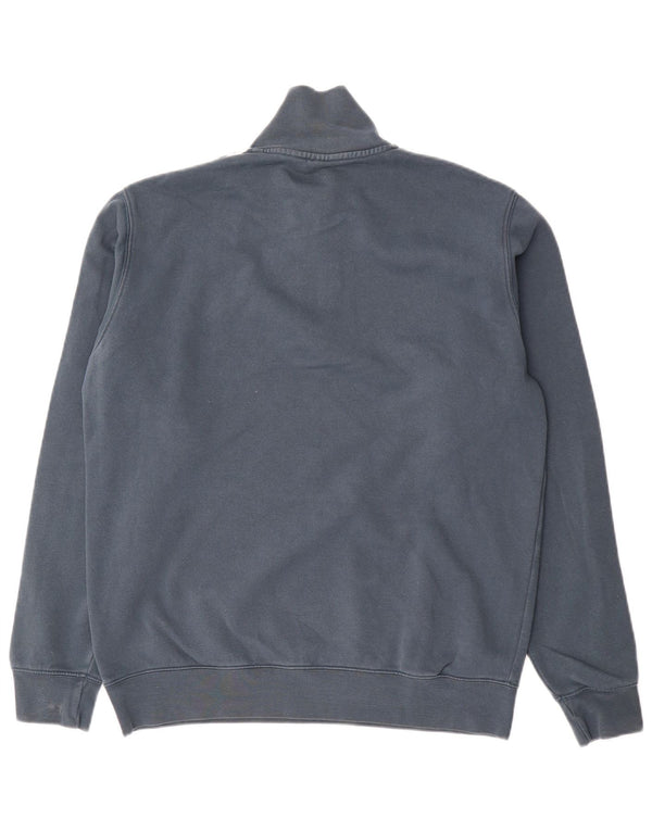 Adidas Hombre Zip Neck Sudadera Jumper Gris Medio Algodón