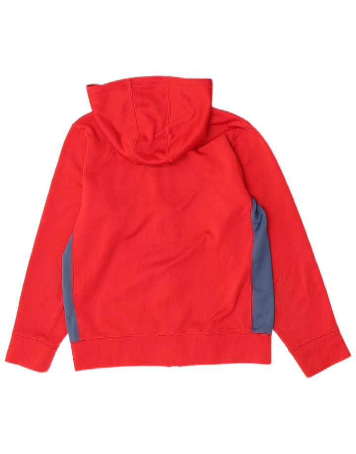 Nike Sudadera con capucha y cremallera para niños 12-13 años Grande Rojo Colorblock Poliéster