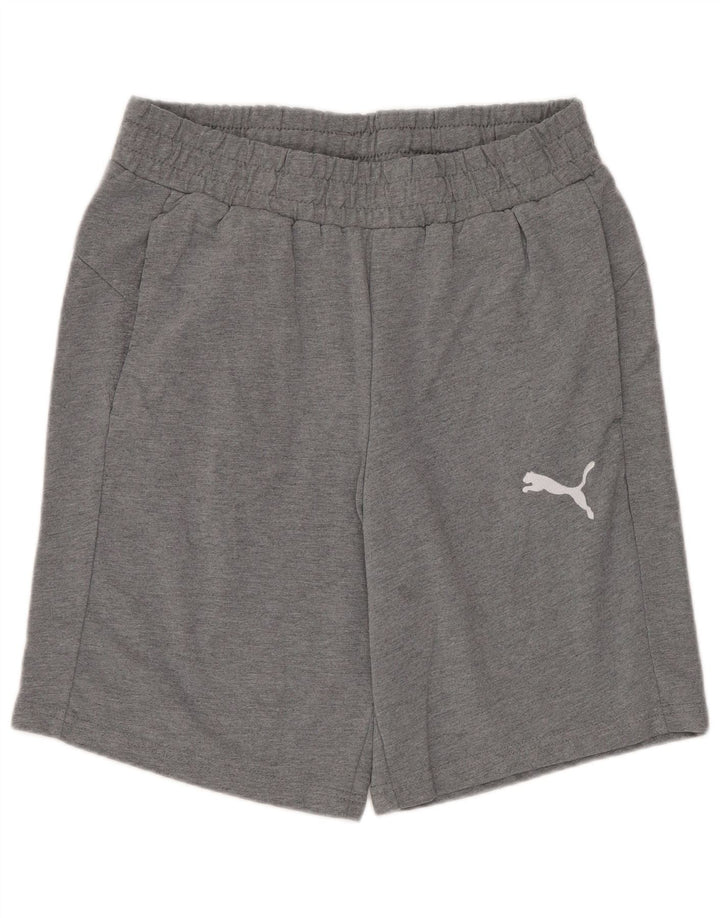 Pantalones cortos deportivos Puma para hombre de algodón gris medio