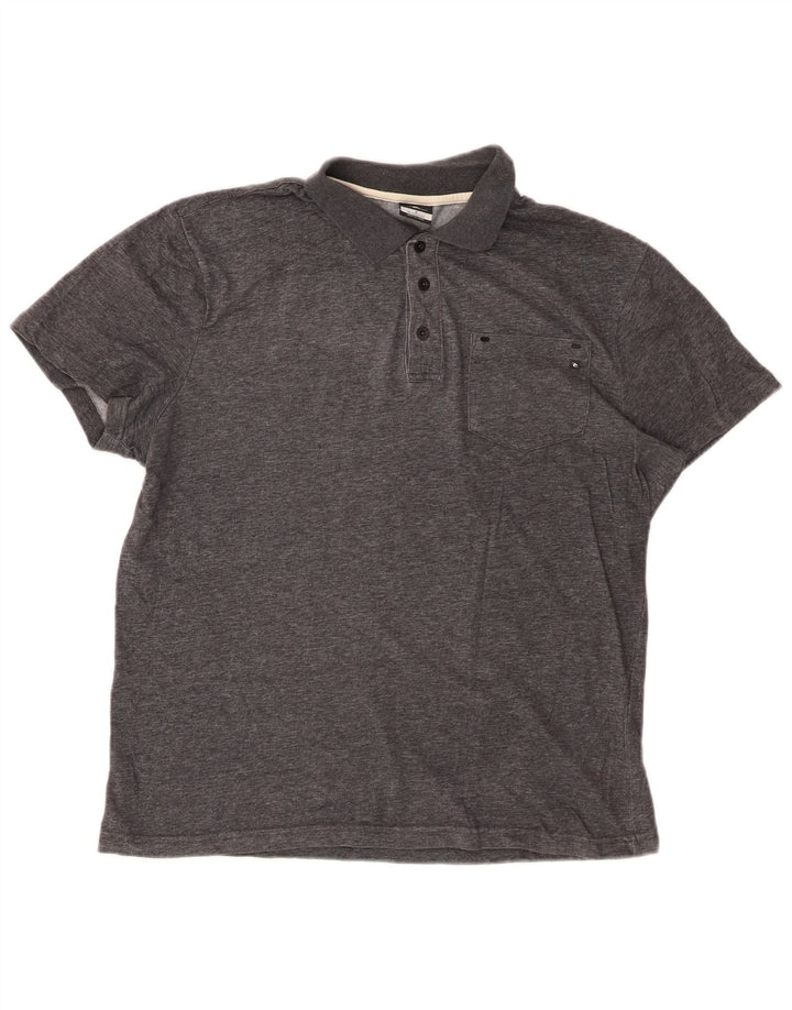 RIP CURL Polo de ajuste relajado para hombre pequeño de algodón gris