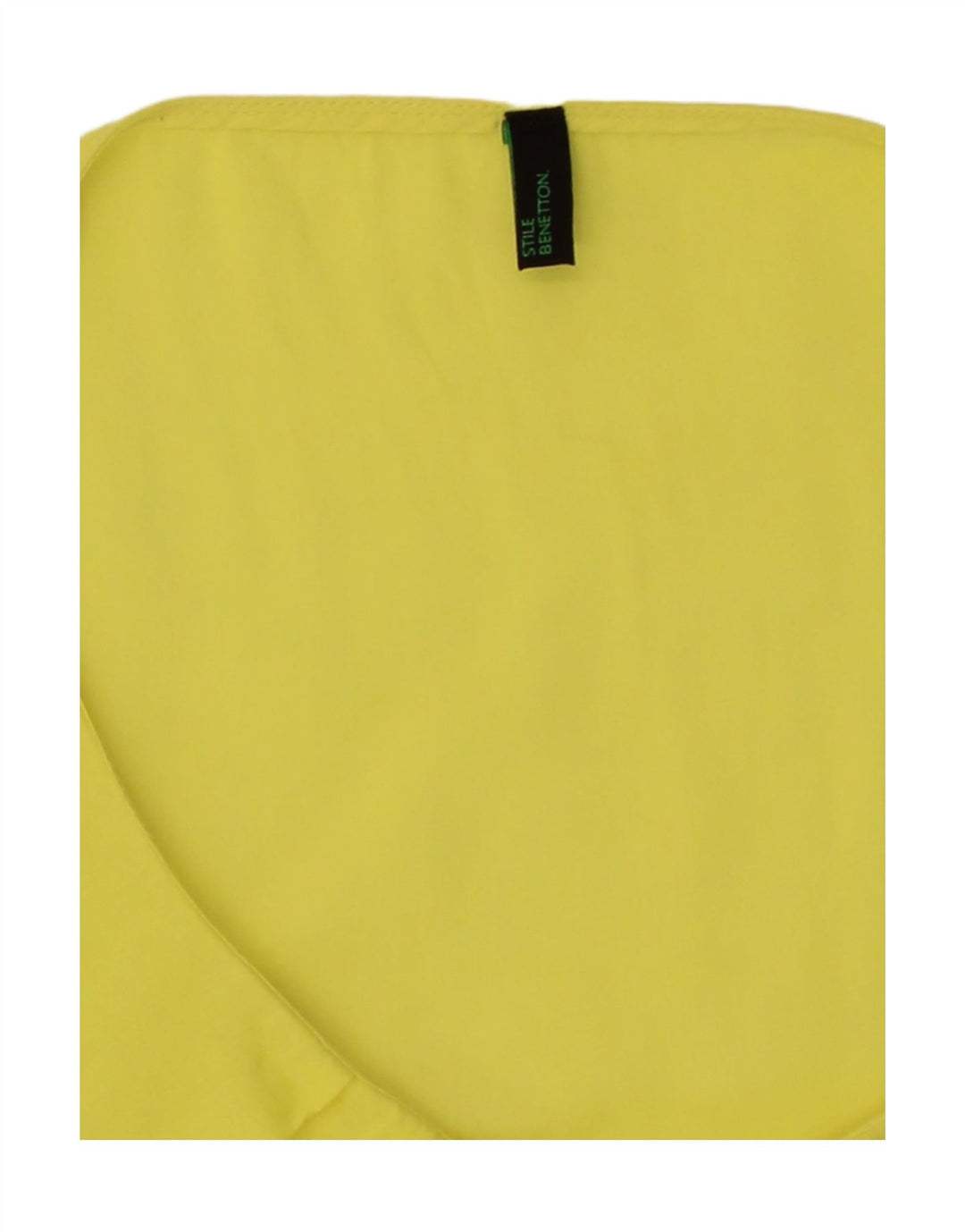 BENETTON Womens Blouse Top UK 14 Medium Yellow Vintage Benetton and Second-Hand Benetton from Messina Hembry 