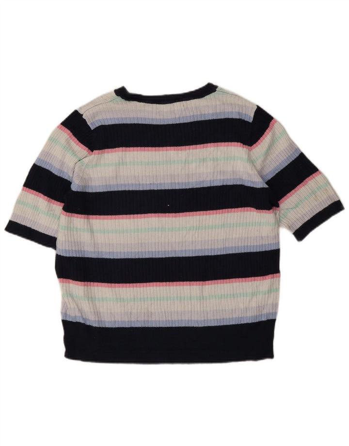Marks & Spencer Camiseta para Mujer Top UK 46 Grande Multicolor Rayas