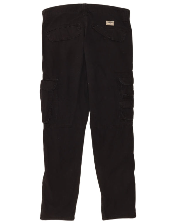 Wrangler Pantalones cargo cónicos regulares para hombre W32 L30 Algodón negro