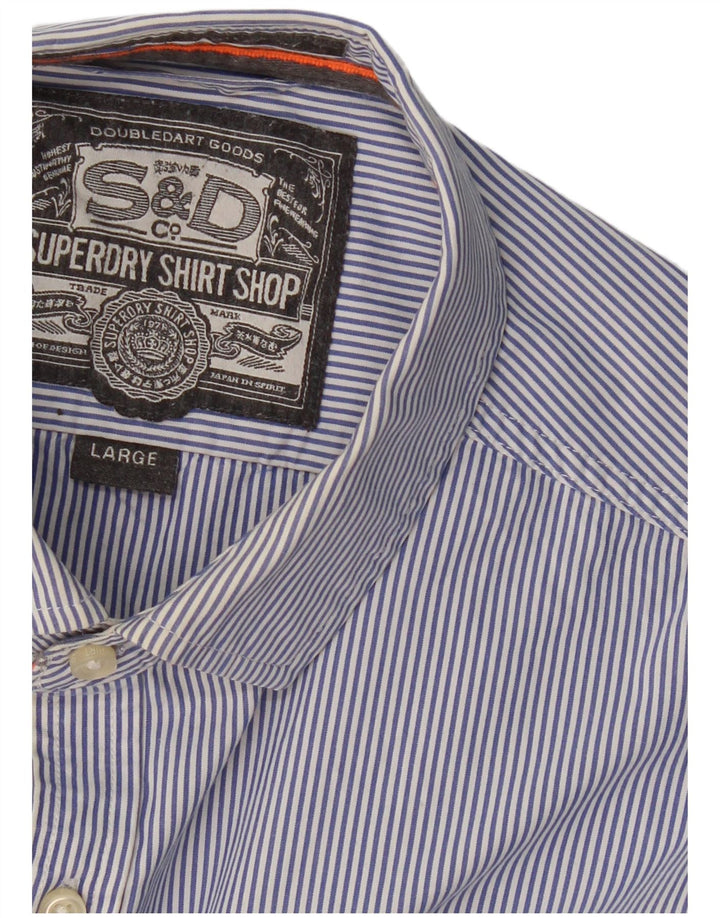Camisa Superdry Para Hombre Grande Azul Marino Con Rayas Pintadas
