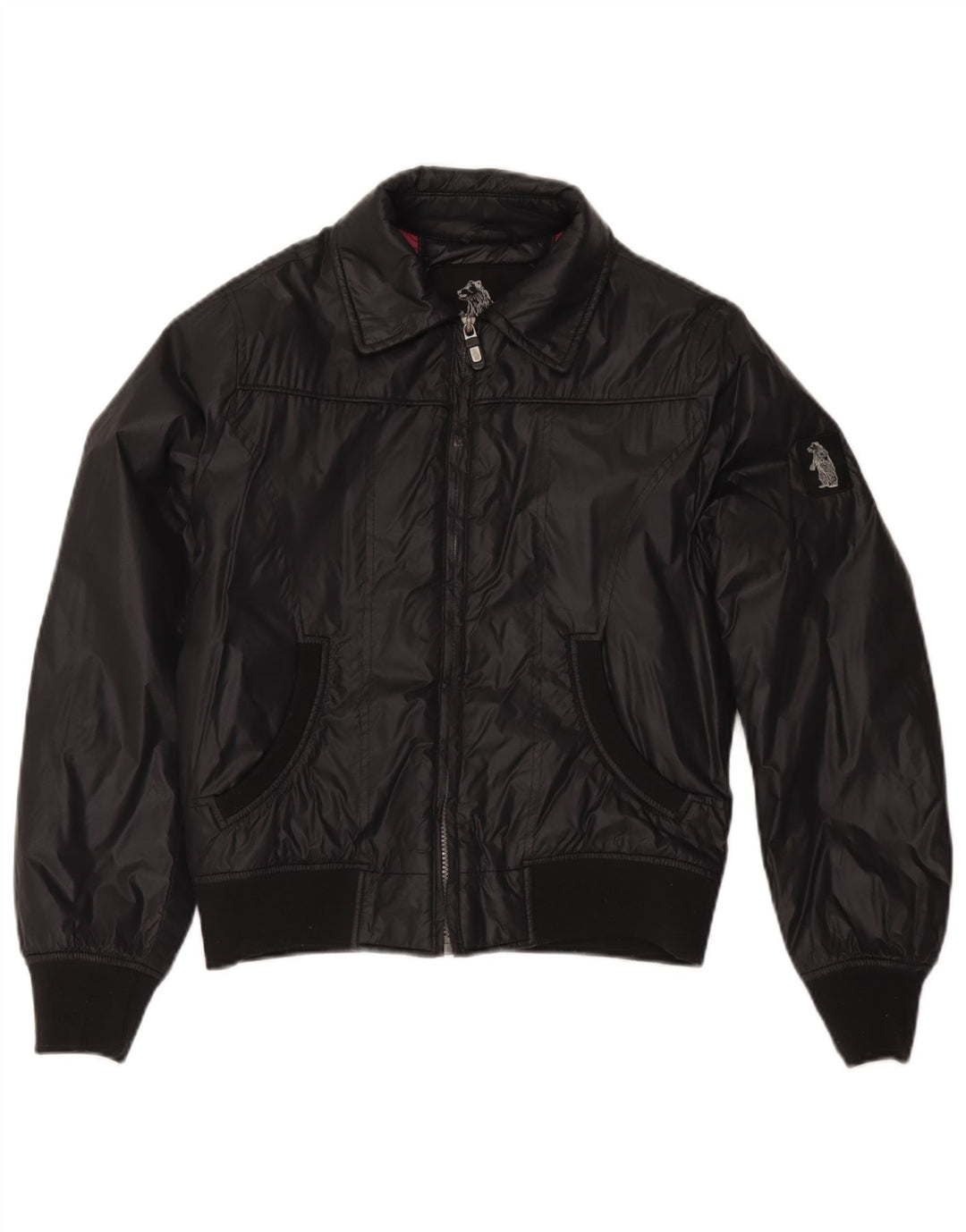 Refrigue Chaqueta Bomber para Mujer UK 44 Mediana Nylon Negro