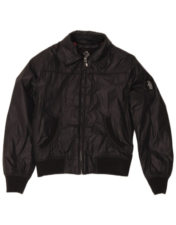 Refrigue Chaqueta Bomber para Mujer UK 44 Mediana Nylon Negro