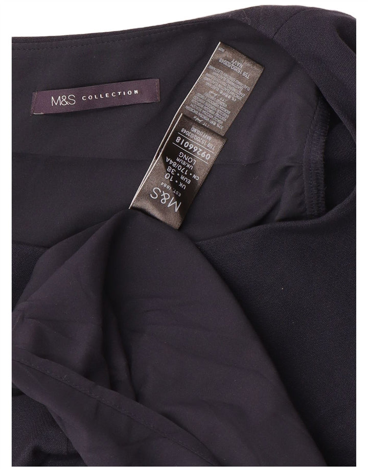 Marks & Spencer Vestido ajustado para mujer UK 10 Pequeño Poliéster azul marino
