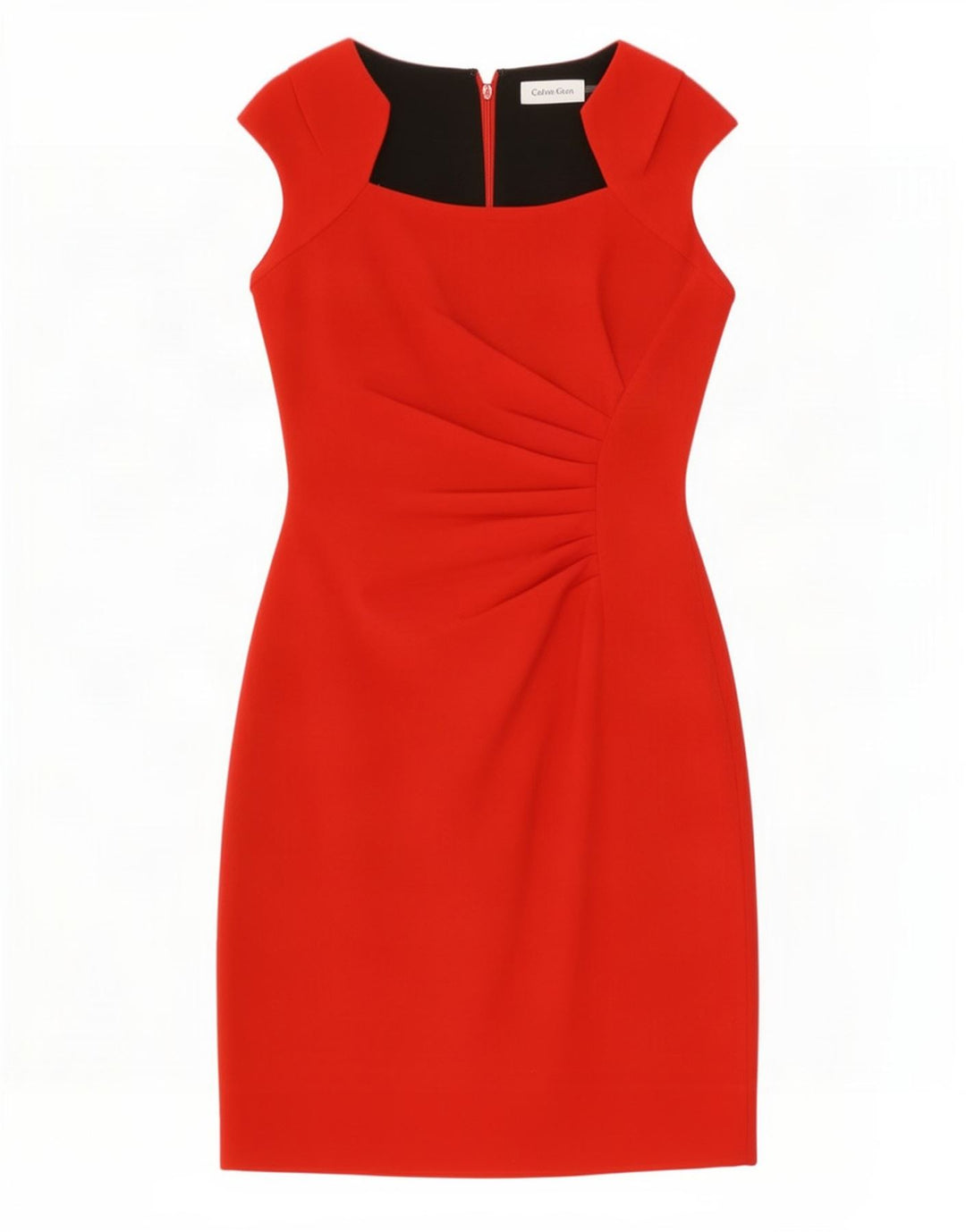 Calvin Klein Jeans Vestido tubo para mujer UK 8 Pequeño Poliéster rojo
