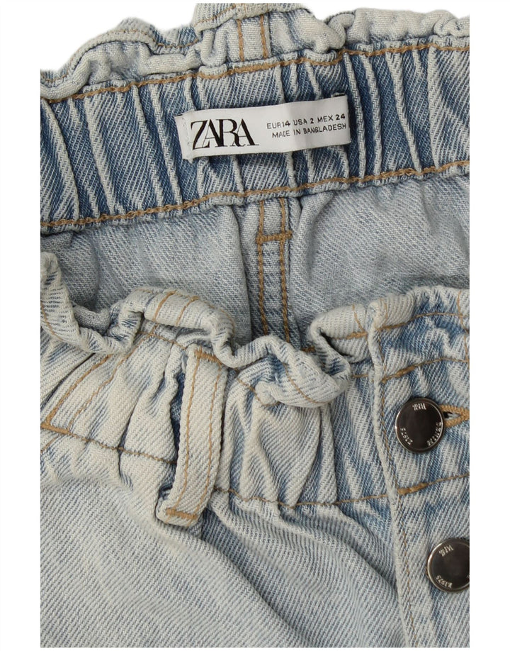 ZARA Shorts Vaqueros Mujer EU 34 2XS W24 Azul